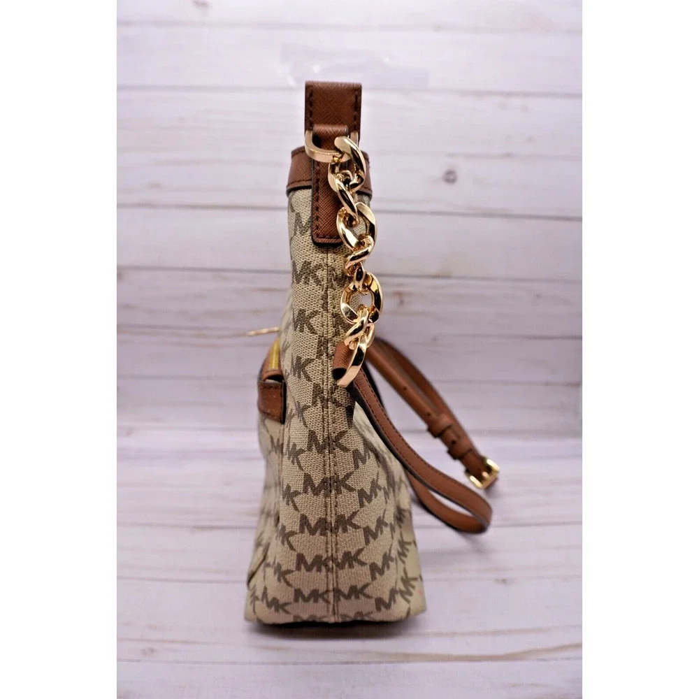 Michael Kors Messenger Crossbody Bag Signature Morgan Nat/Acorn